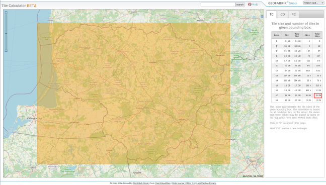 screenshot from geofabrik.com